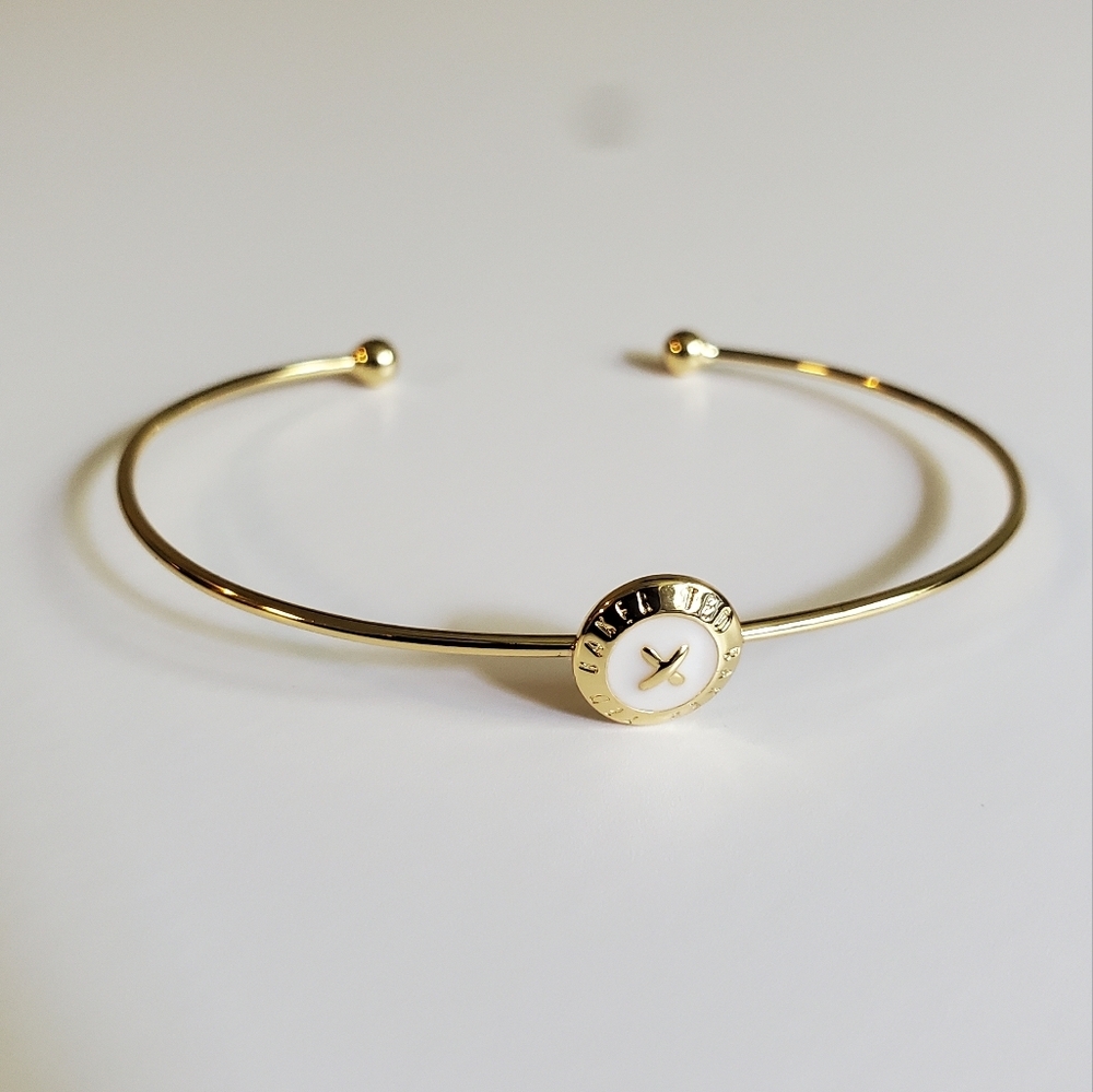 Ted Baker Elvas Gold WHITE Mini Button Cuff